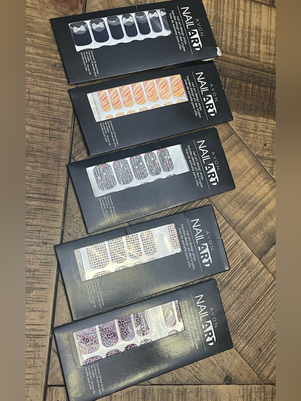 Avon Nail Art Design Strips -5 sets see description
